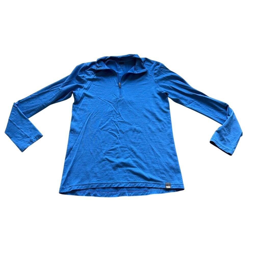 REI Co-op Kids Long Sleeve 1/4 Zip Pullover Royal Blue Size Large (14/16)